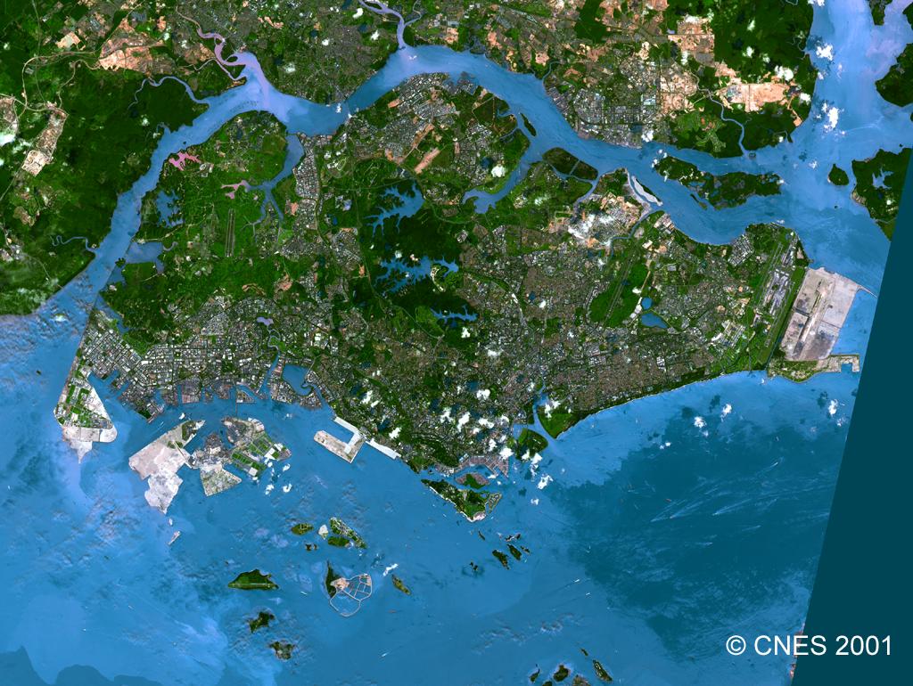 Сингапур со спутника